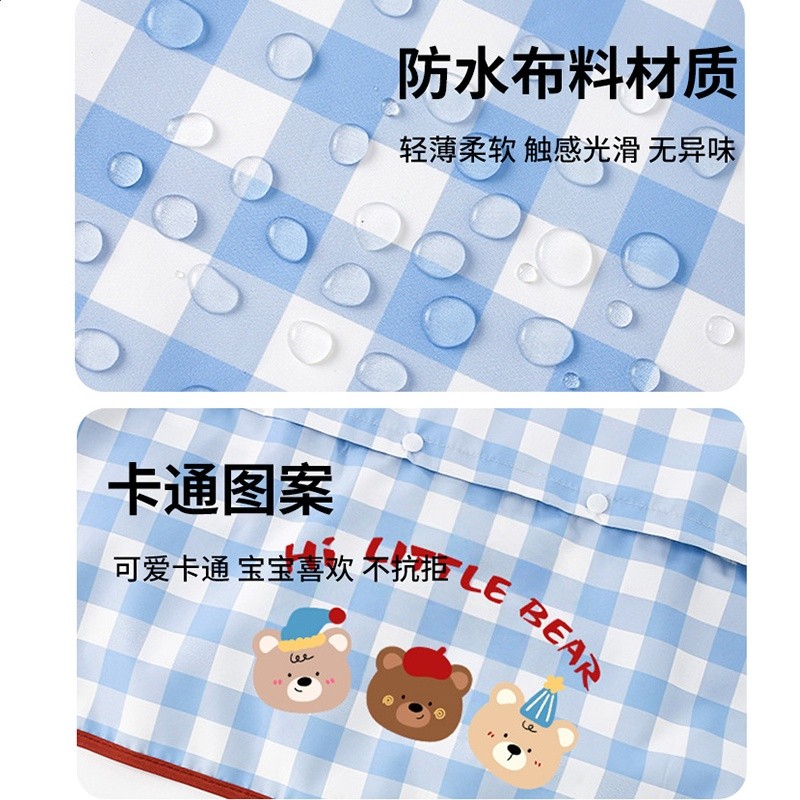 寶寶吃飯罩衣一體式餐椅兒童進食飯兜嬰兒輔食圍兜防水防髒圍裙-細節圖3