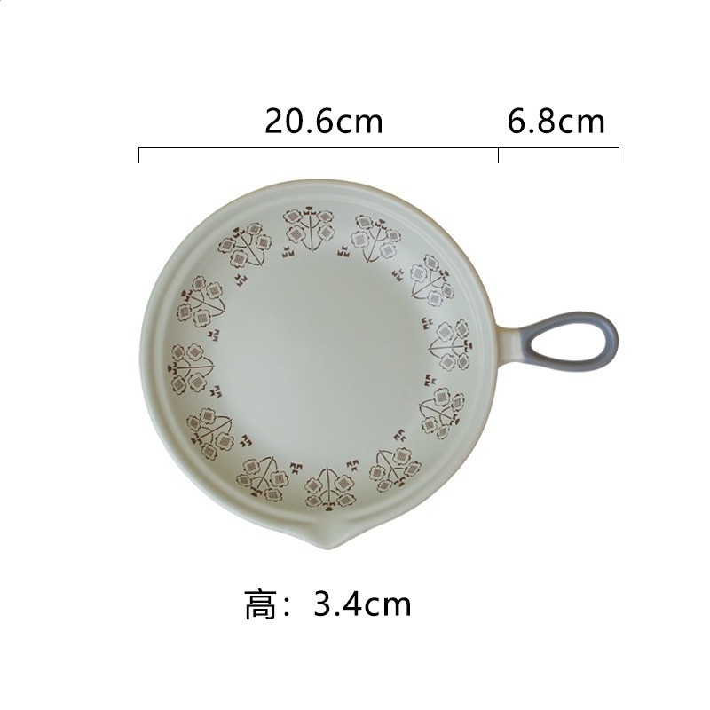 日式簡約早餐盤牛排盤陶瓷平底砂鍋可明火燃氣帶柄鍋煎蛋鍋批發-規格圖5
