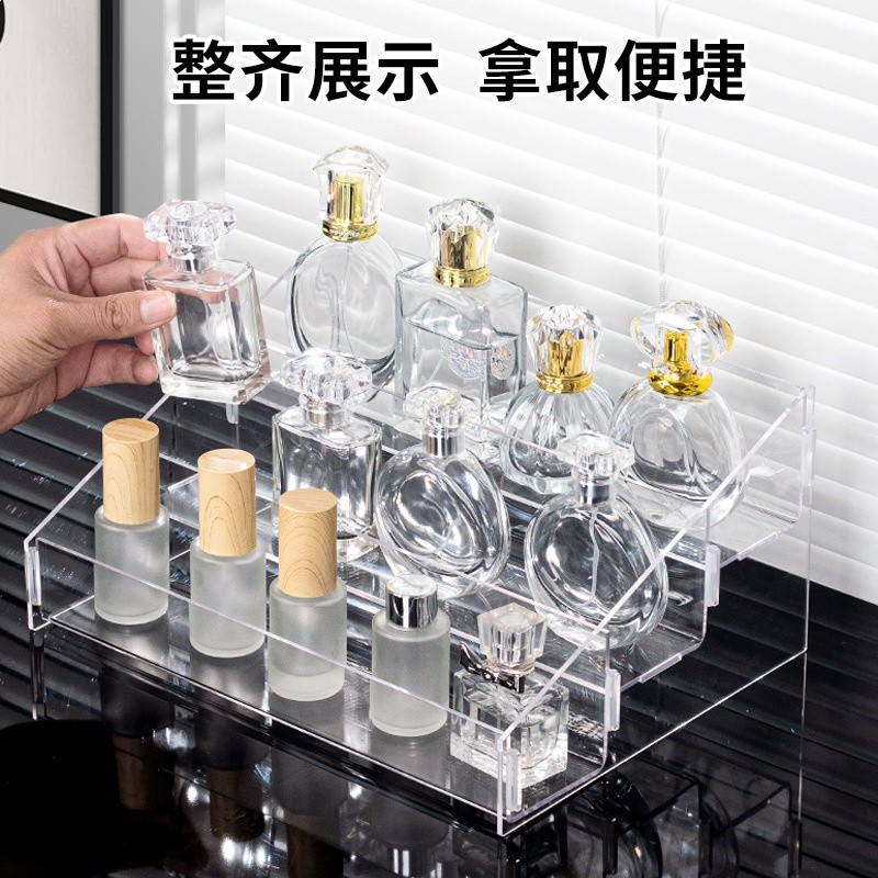 亞克力階梯置物架多層層透明展示架泡泡瑪特飾品手辦階梯架子盲盒-細節圖2