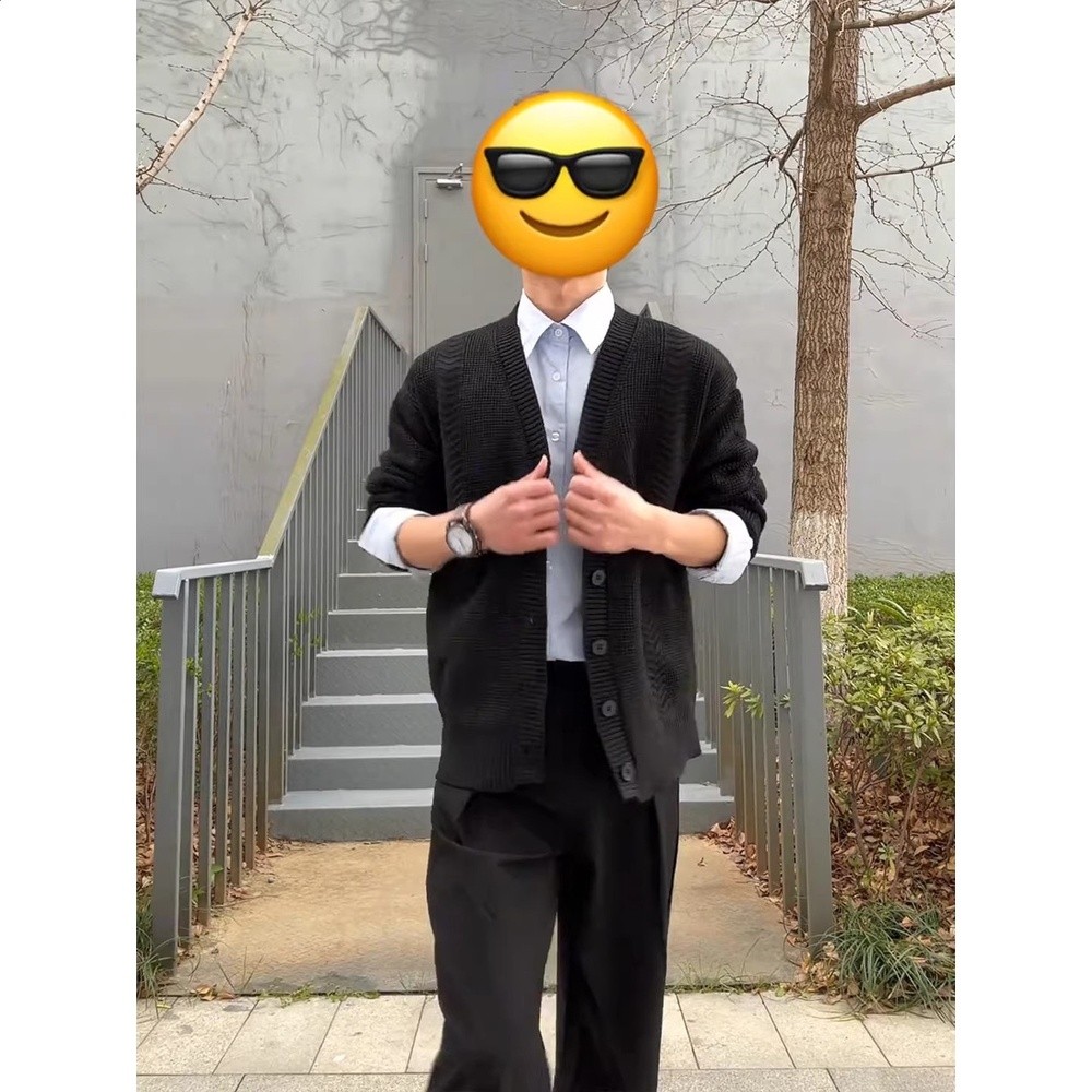 張凌赫同款開襟衛衣外套男款春季何蘇葉穿搭美式華夫格上衣-細節圖3
