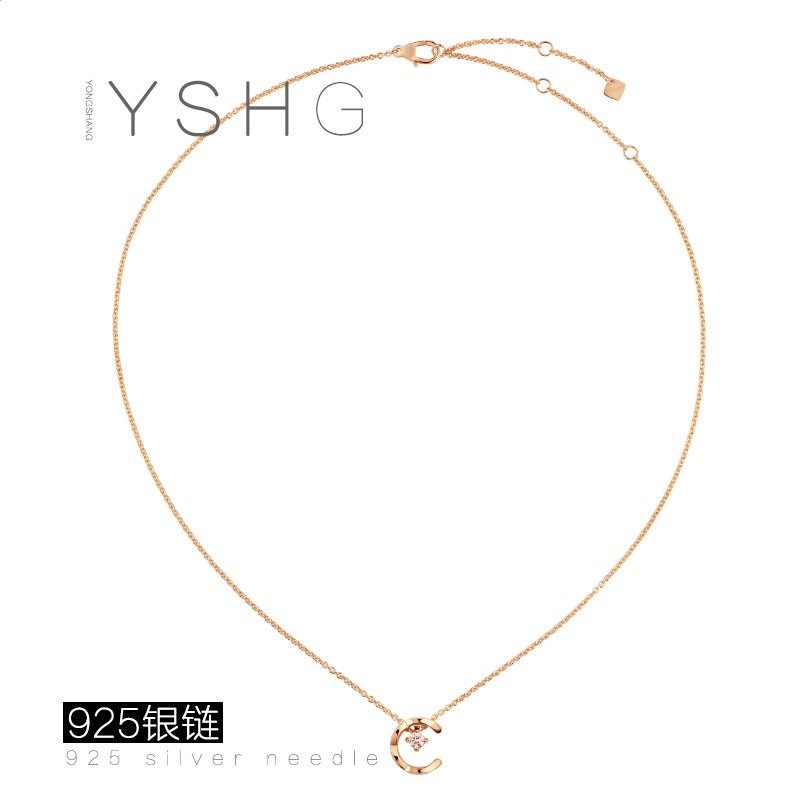 明星同款項鍊 半圈菱格鎖骨鍊女輕奢高階感小香風氣質女度假風-規格圖5