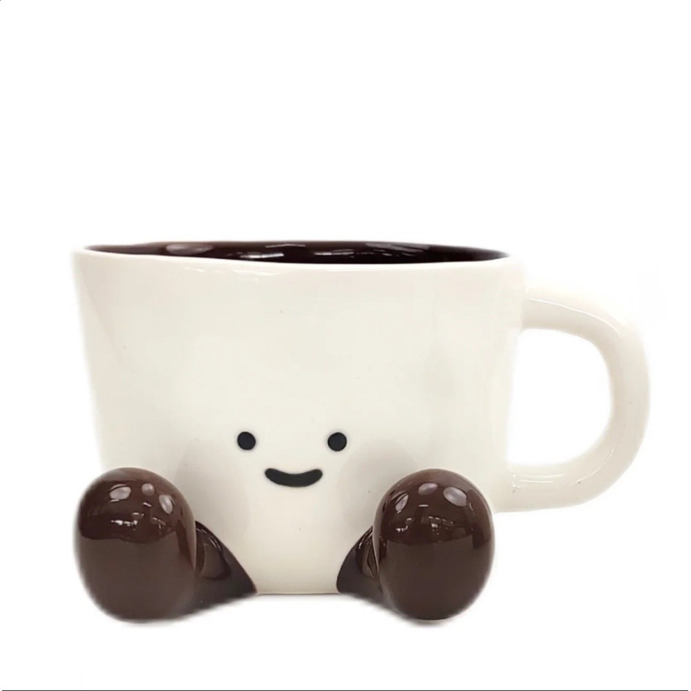 小紅書同款腳丫陶瓷杯子釉下彩超級可愛小眾咖啡杯卡通水杯送禮物-規格圖5