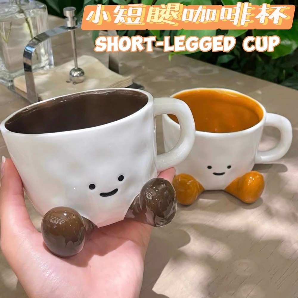 小紅書同款腳丫陶瓷杯子釉下彩超級可愛小眾咖啡杯卡通水杯送禮物-規格圖5
