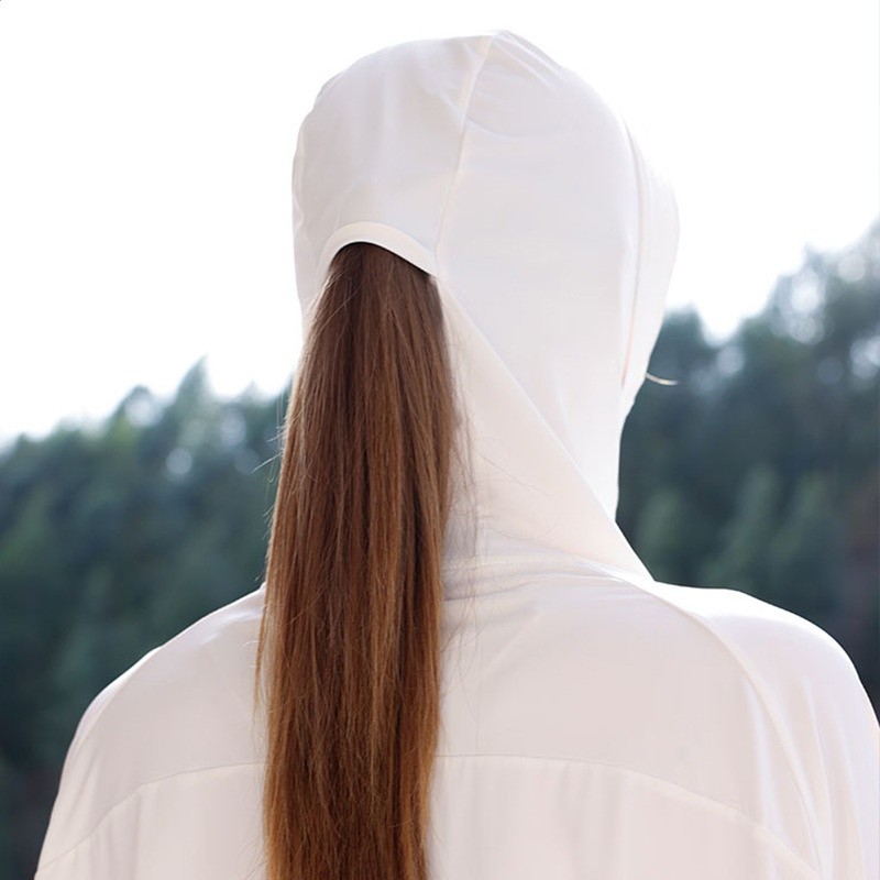 夏季JIAO同款防曬衣女款防曬服披肩黑膠帽簷防紫外線雲朵原紗冰絲-細節圖4