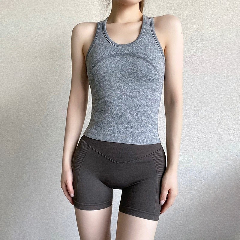 大牌同款工字運動背心女帶胸墊防震跑步訓練外穿瑜伽服健身服上衣-規格圖5
