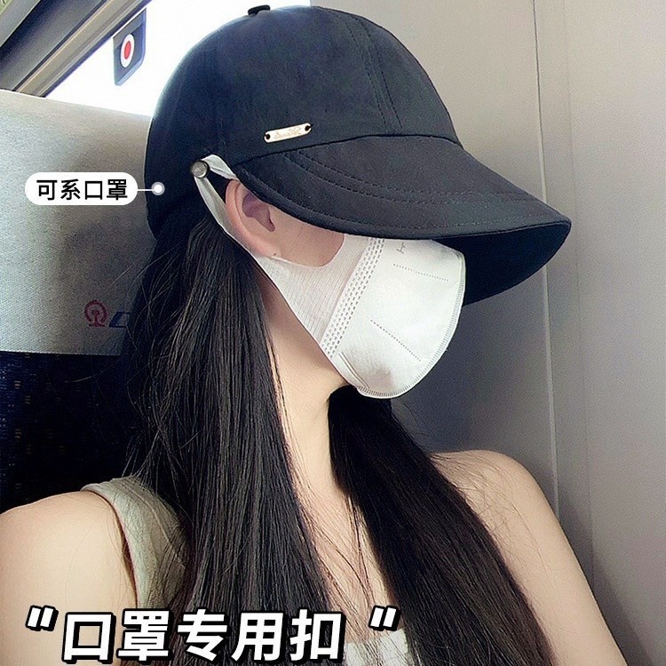 日本進口趙露思同款遮陽防曬帽女款漁夫帽大頭圍帽子夏季鴨舌帽-細節圖3