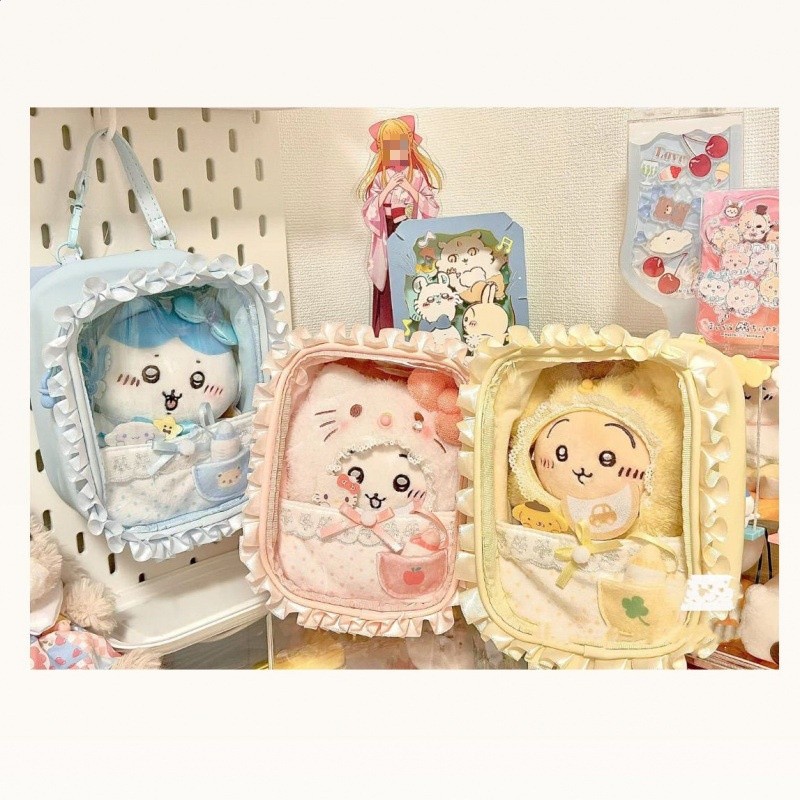 &⇞三麗鷗可愛透明蕾絲手提包娃包痛包甜美收納包展示diy防塵包-細節圖4