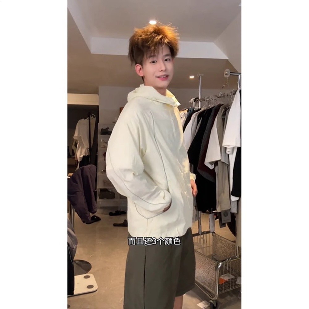 王一博同款連帽防曬衣男夏季薄款冰絲速乾防曬服戶外運動騎行服-細節圖5