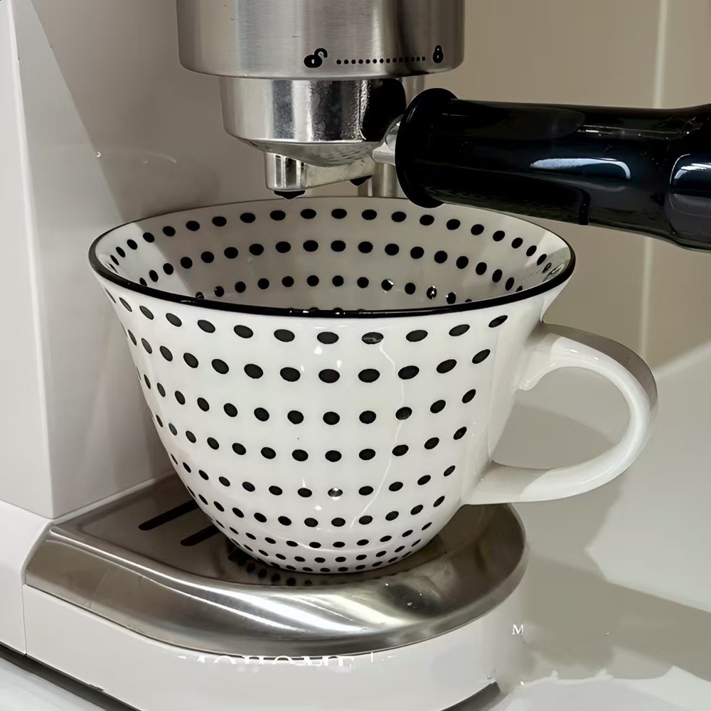 趙露思同款陶瓷馬克杯高階感輕奢釉下彩咖啡杯帶勺情侶早餐牛奶杯-細節圖2