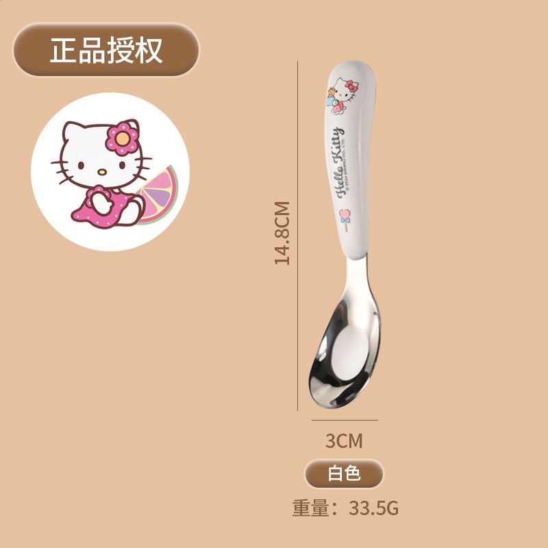 316不鏽鋼正版三麗鷗兒童碗 庫洛米加厚飯碗學生上班族泡麵碗帶蓋-規格圖5