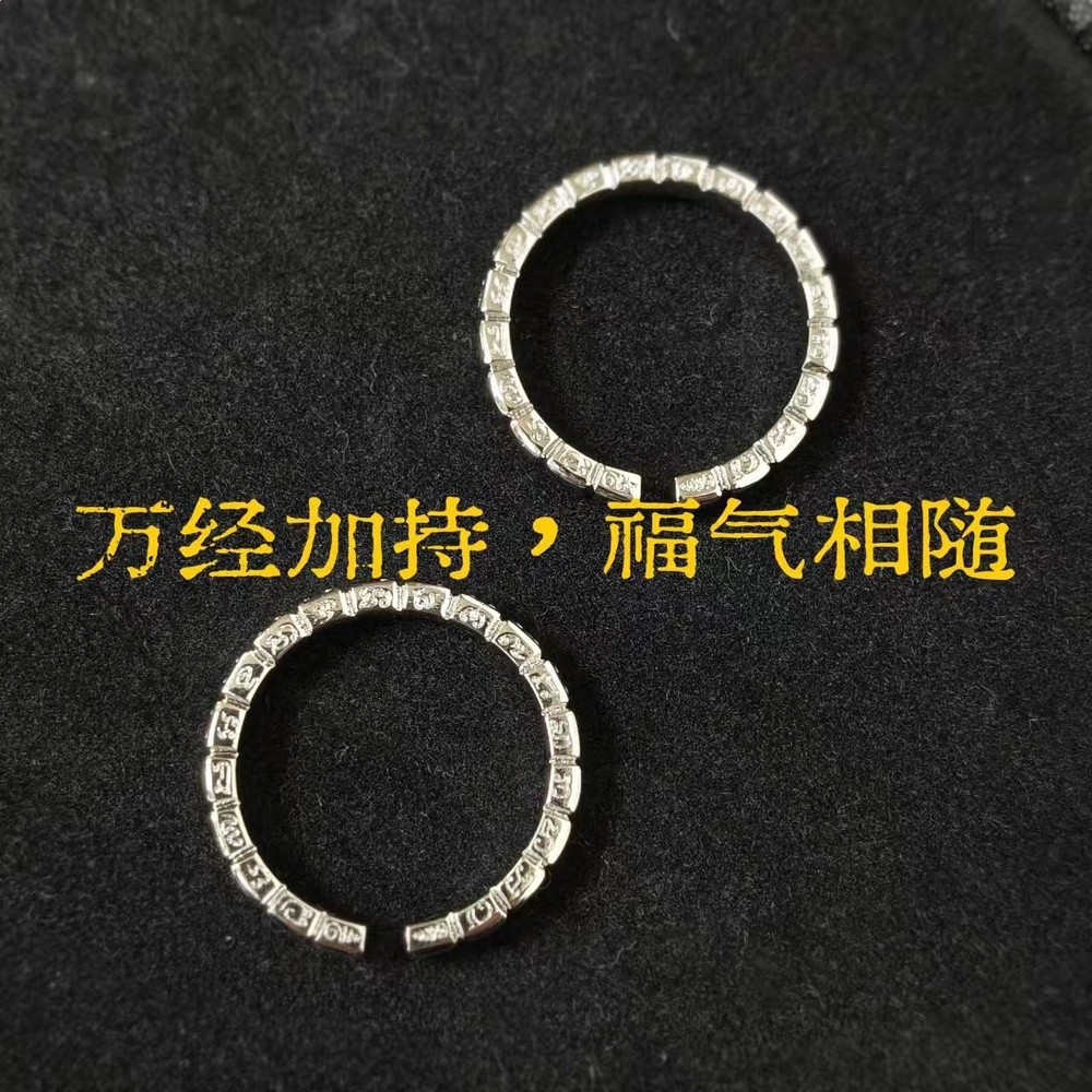 張凌赫同款戒指泰國佛牌萬經排指手工工藝品活口可調節指環女-細節圖4