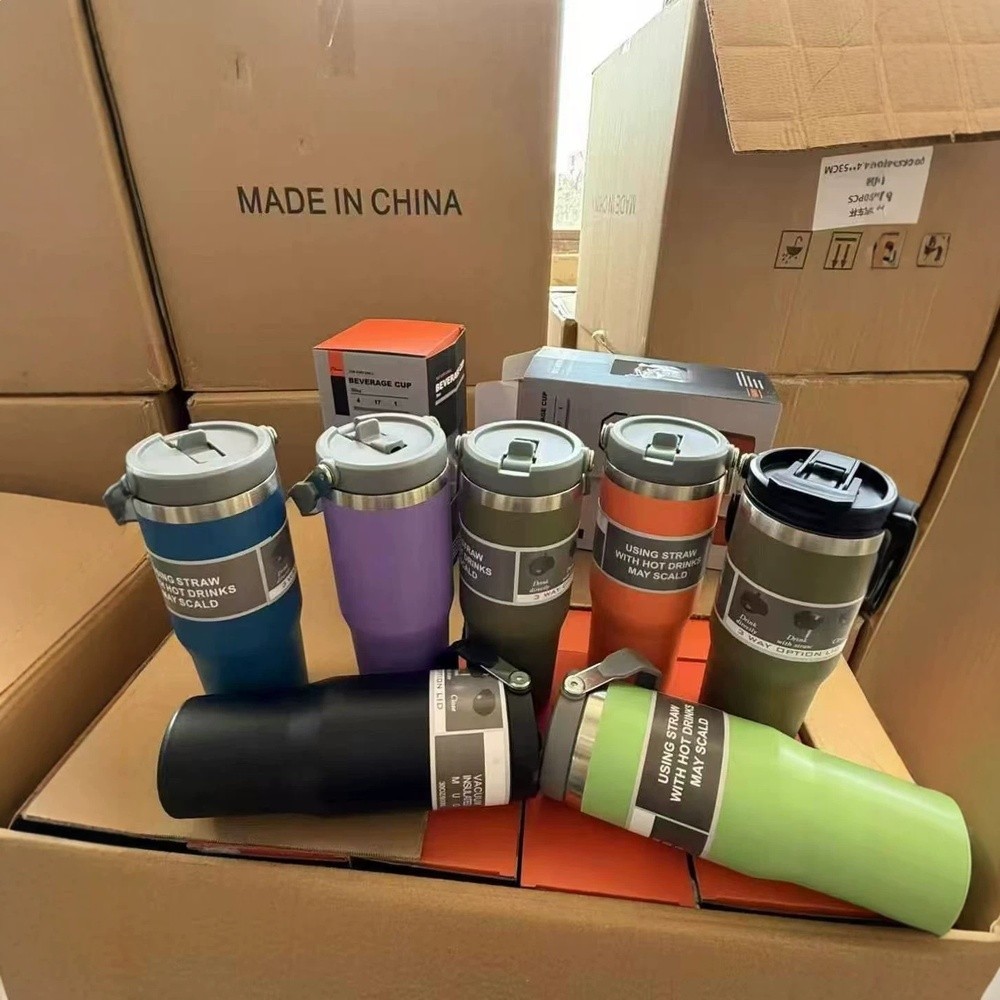 跨境史丹利同款手提30單飲汽車杯汽車杯304不鏽鋼保溫杯保冷冰霸-細節圖2