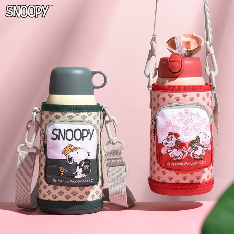 趙露思同款【官方正品】Snoopy 316不鏽鋼兒童學生吸管保溫杯禮物-細節圖3