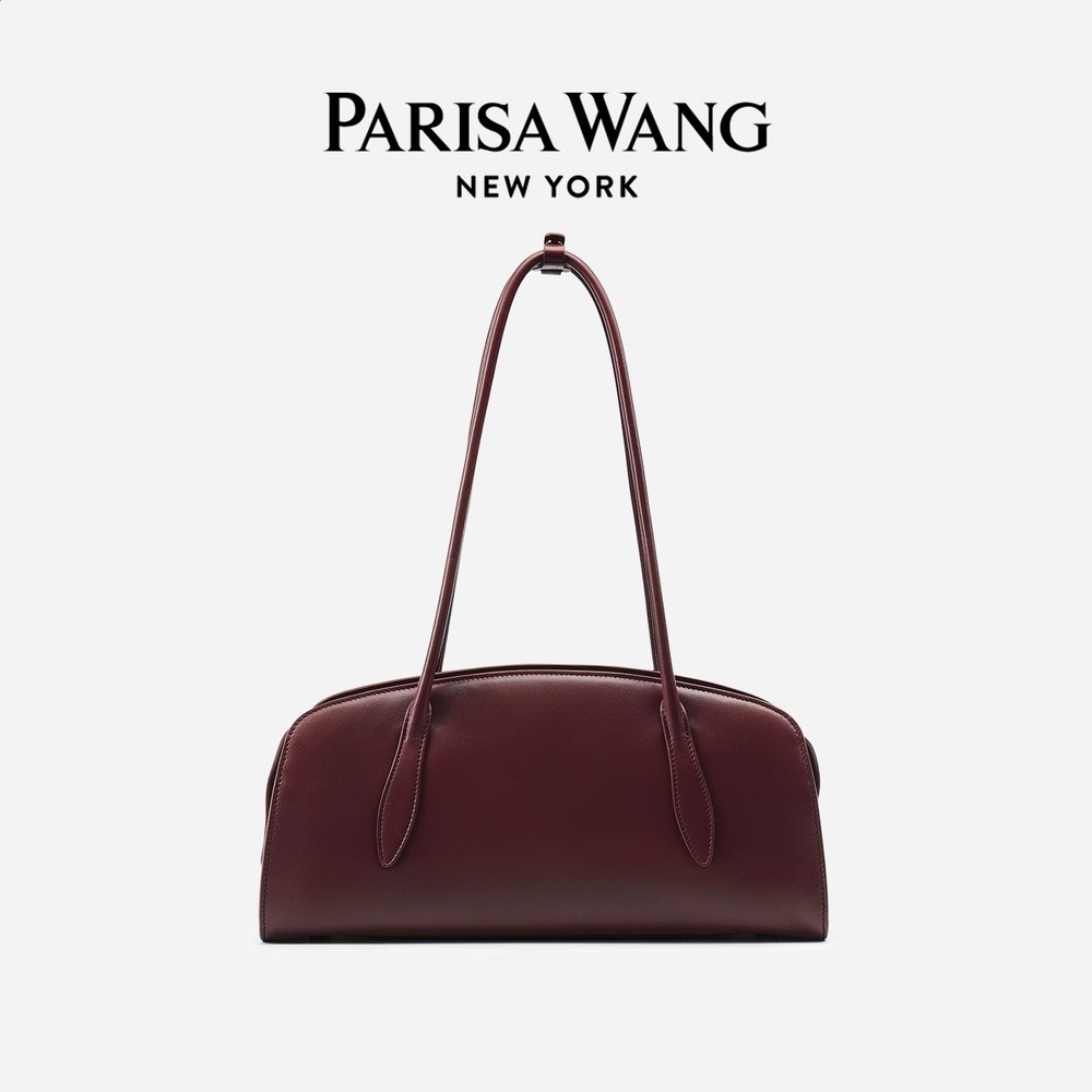 Parisa Wang2026秋冬新款牛皮法棍包臘腸包明星同款嘉柏麗系列包-規格圖5