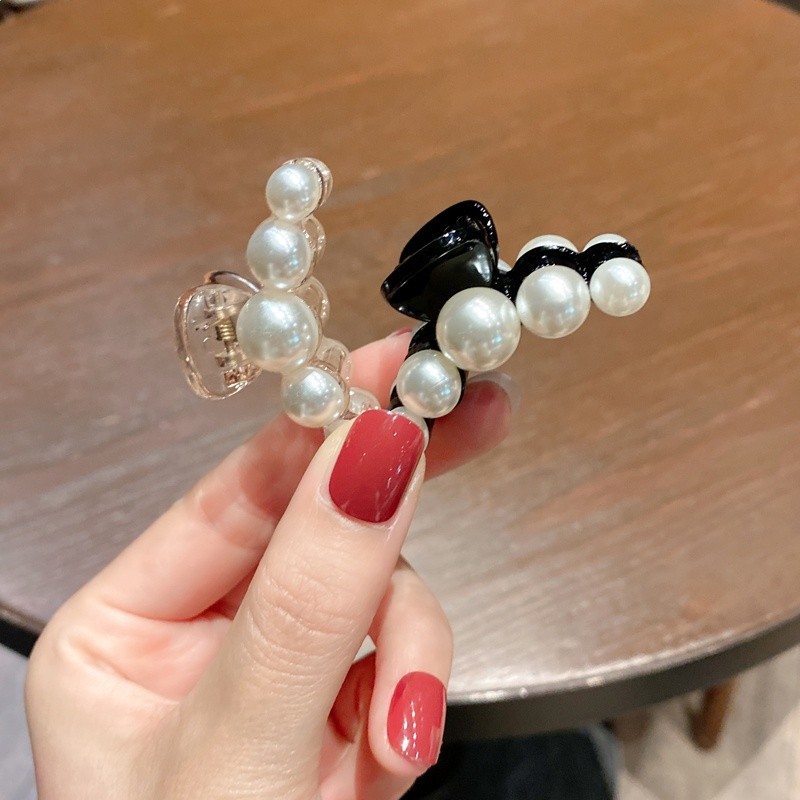韓國進口趙露思同款珍珠抓夾大號鯊魚夾後腦勺髮夾女簡約優雅氣質-細節圖4
