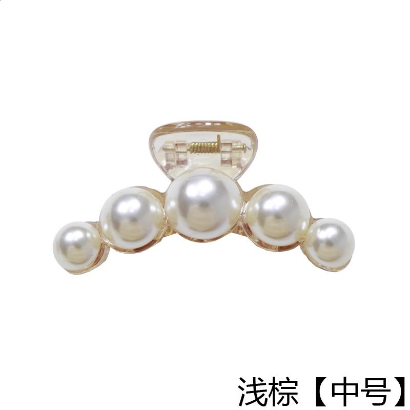 韓國進口趙露思同款珍珠抓夾大號鯊魚夾後腦勺髮夾女簡約優雅氣質-規格圖5