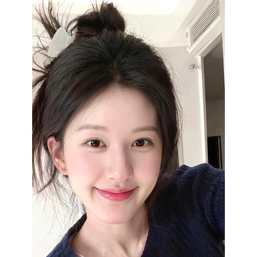 趙露思同款彩鑽閃鑽髮夾後腦勺高階感精緻氣質甜美盤髮抓夾鯊魚夾-細節圖2