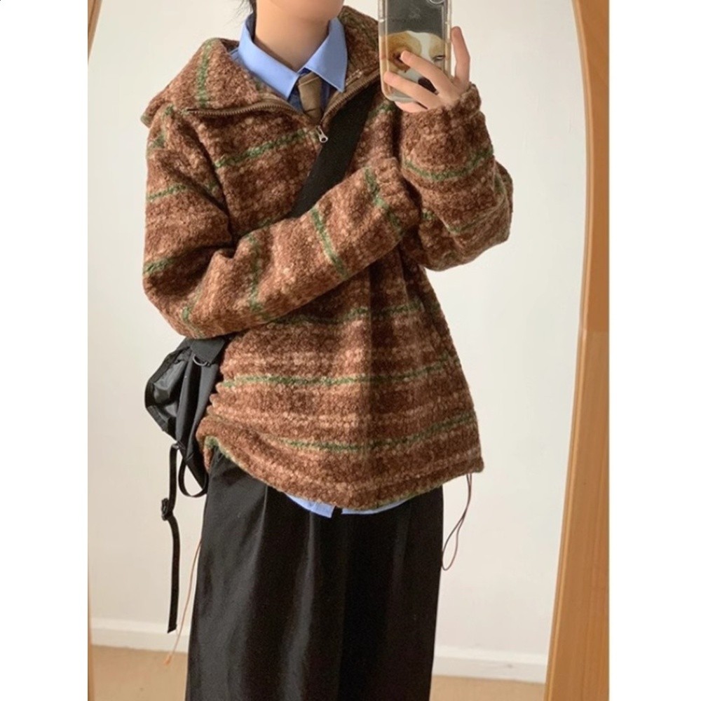 王一博同款羊羔絨連帽衛衣冬季加絨加厚外穿保暖上衣外套男女同款-細節圖2