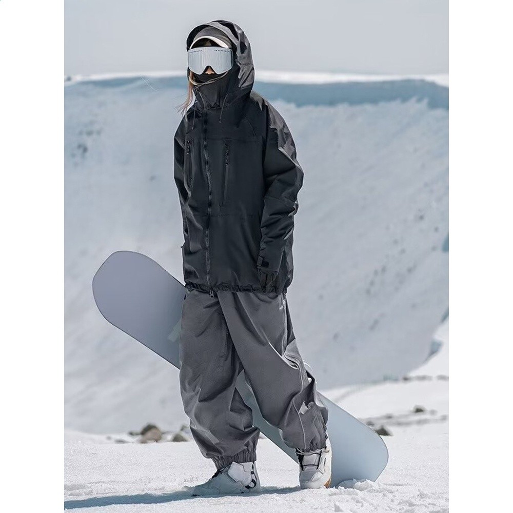 冰度 2025休閒褲滑雪褲男女同款防水防風寒耐磨保暖單板雪服裙褲-細節圖4