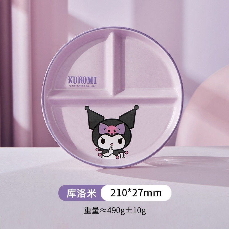 三麗鷗分格餐盤新款卡通家用高顏值陶瓷可愛定量早餐盤M-規格圖4