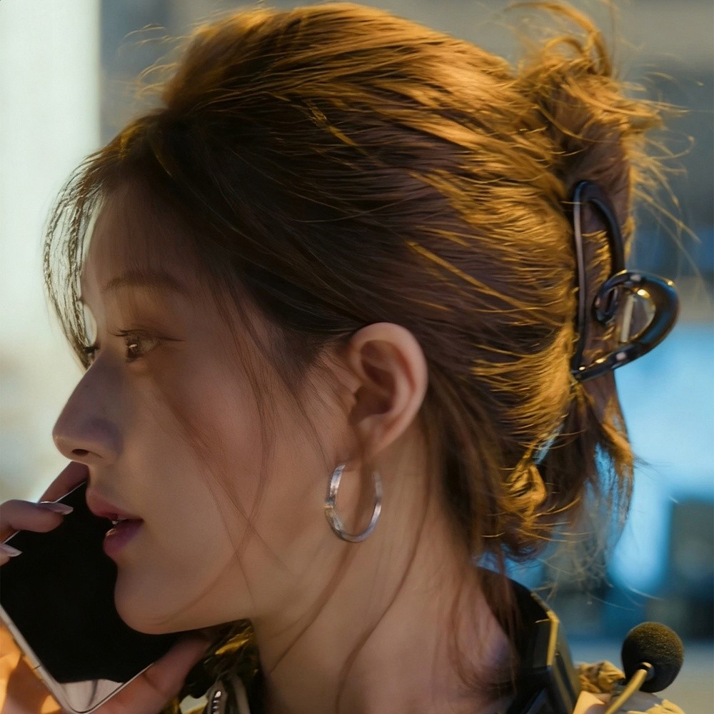 許我耀眼趙露思同款愛心鏤空抓夾女後腦勺盤髮鯊魚夾2026新款頭飾-細節圖2