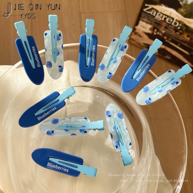 趙露思同款藍莓碎髮夾無痕鴨嘴夾前額劉海側邊夾一字夾髮卡髮飾女-細節圖2