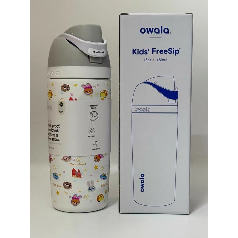 Owala x 瘋狂動物城兒童保溫杯16oz/480ml保溫保冷水壺吸管學生杯-細節圖5