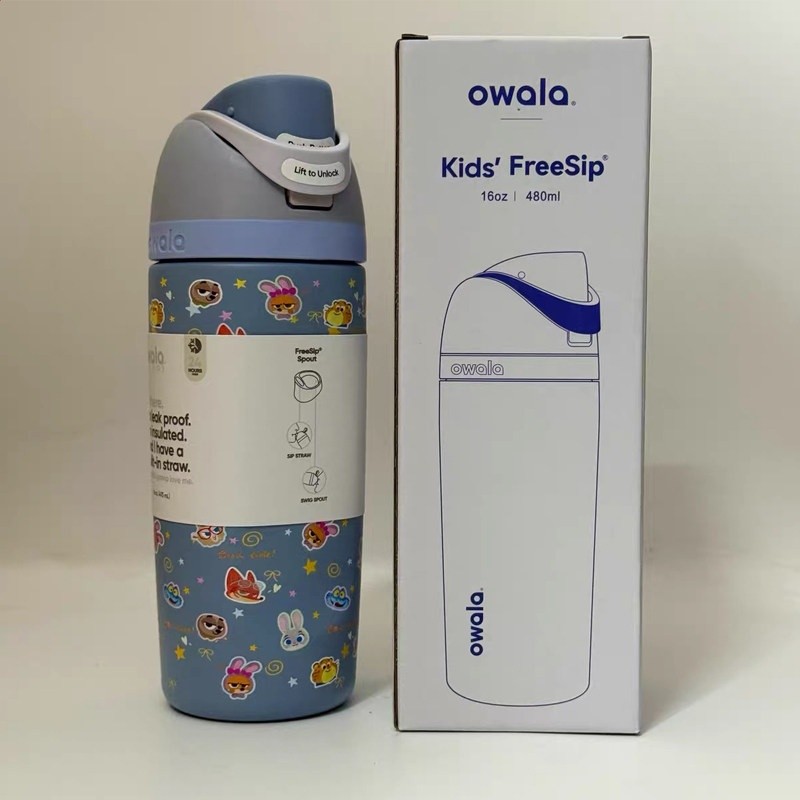 Owala x 瘋狂動物城兒童保溫杯16oz/480ml保溫保冷水壺吸管學生杯-規格圖5