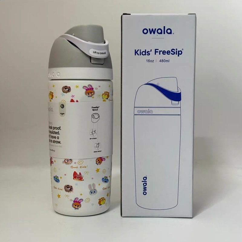 Owala x 瘋狂動物城兒童保溫杯16oz/480ml保溫保冷水壺吸管學生杯-規格圖5