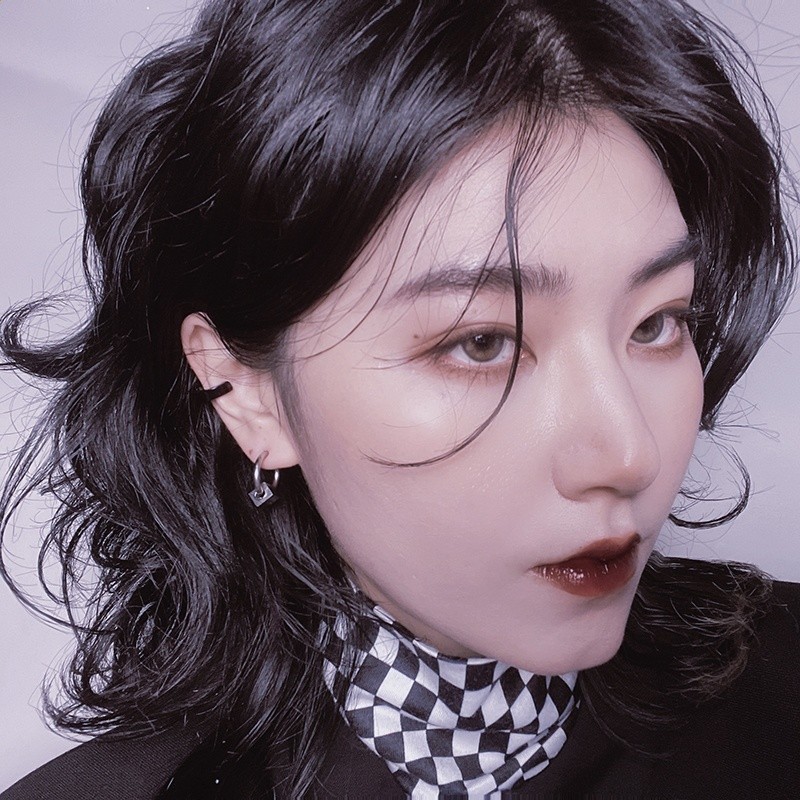 事事莫愁| 簡約圓圈款朋克王一博同款韓式素圈無耳洞情侶耳環耳夾-細節圖2
