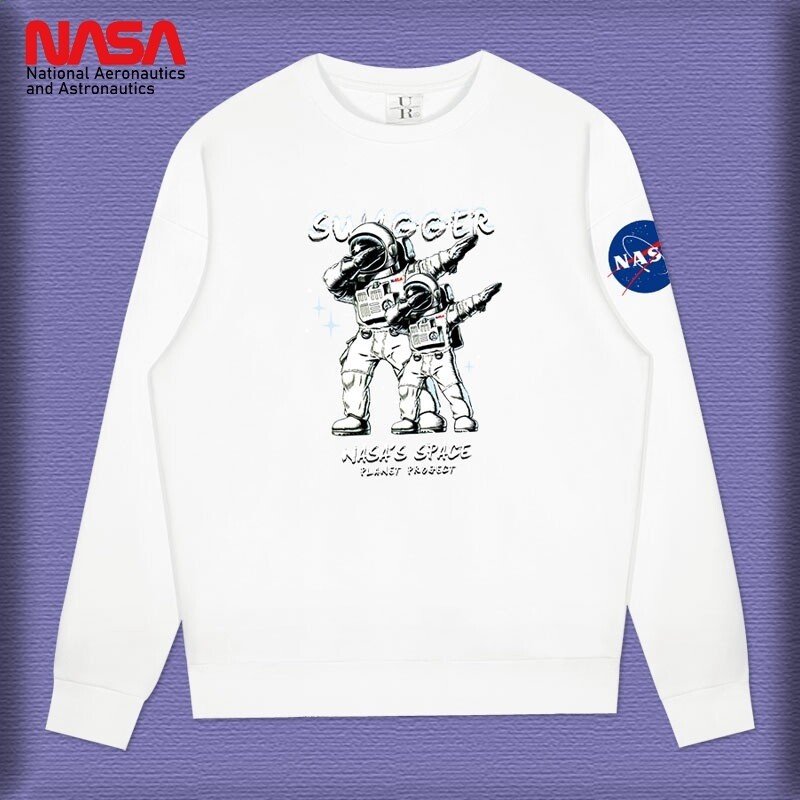 nasa聯名宇航員衛衣男女圓領套頭情侶裝秋裝王一博同款聯名款衣服-規格圖5
