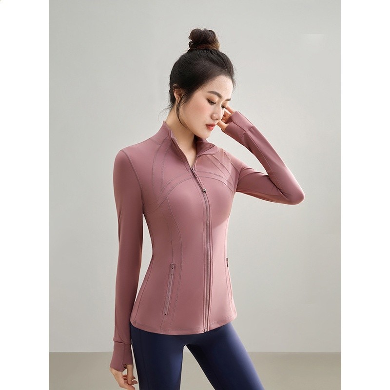 luluesses瑜伽服夾克同款Define彈力顯瘦速乾運動修身立領外套-細節圖5