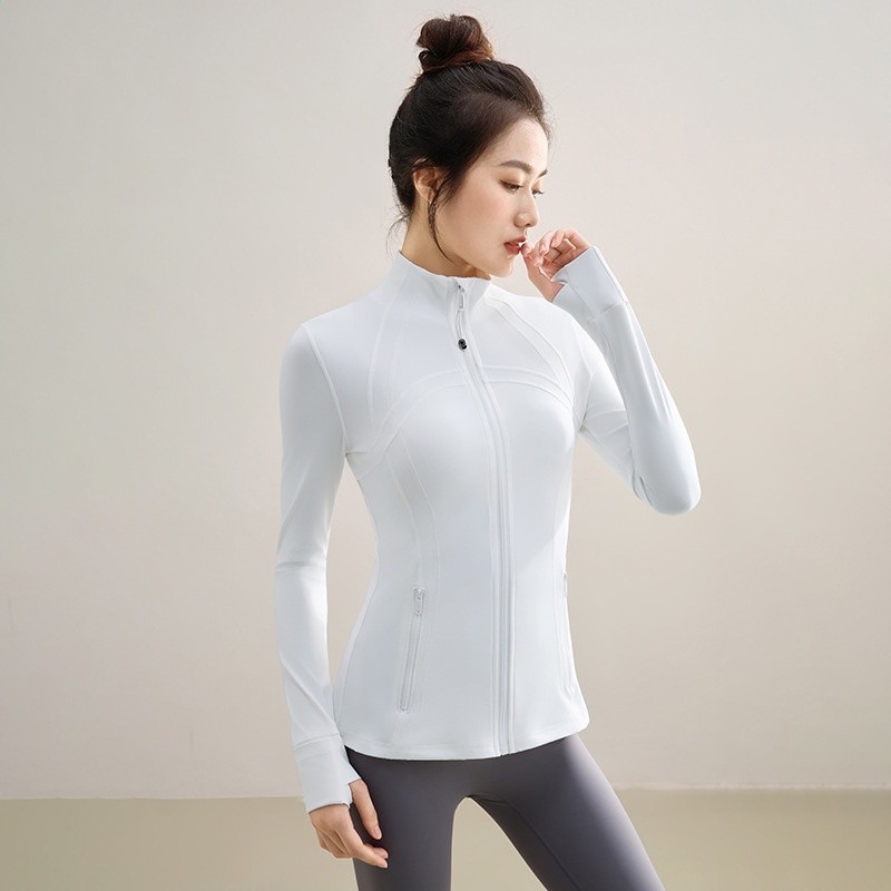 luluesses瑜伽服夾克同款Define彈力顯瘦速乾運動修身立領外套-規格圖5