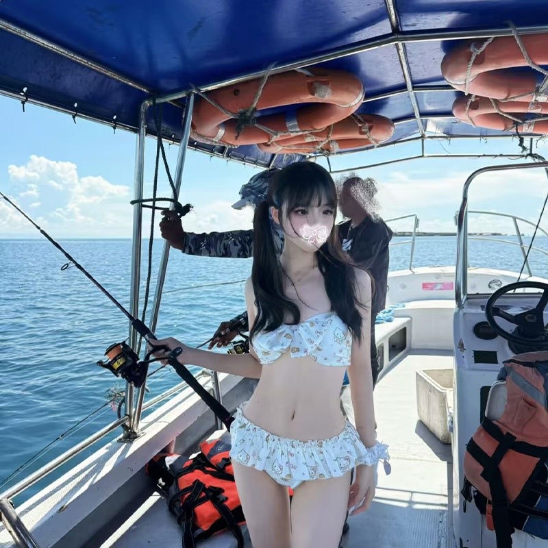 源頭工廠韓版網紅同款泳衣女性感少女比基尼分體小胸聚攏跨境泳裝-細節圖4