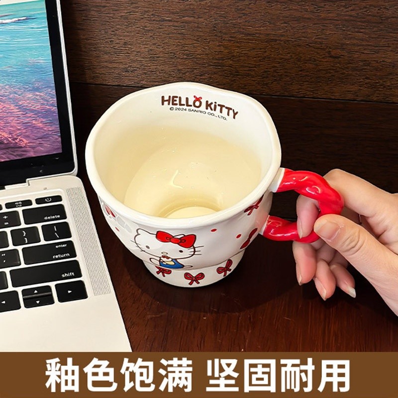 三麗鷗HelloKitty馬克杯生日禮物伴手禮情侶水杯高顏值杯子送女友-細節圖4