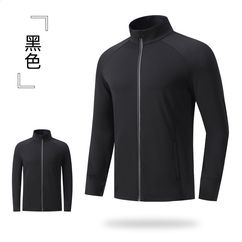 加工定製運動外套男女同款拉鍊衛衣戶外健身跑步休閒外套印製logo-規格圖5