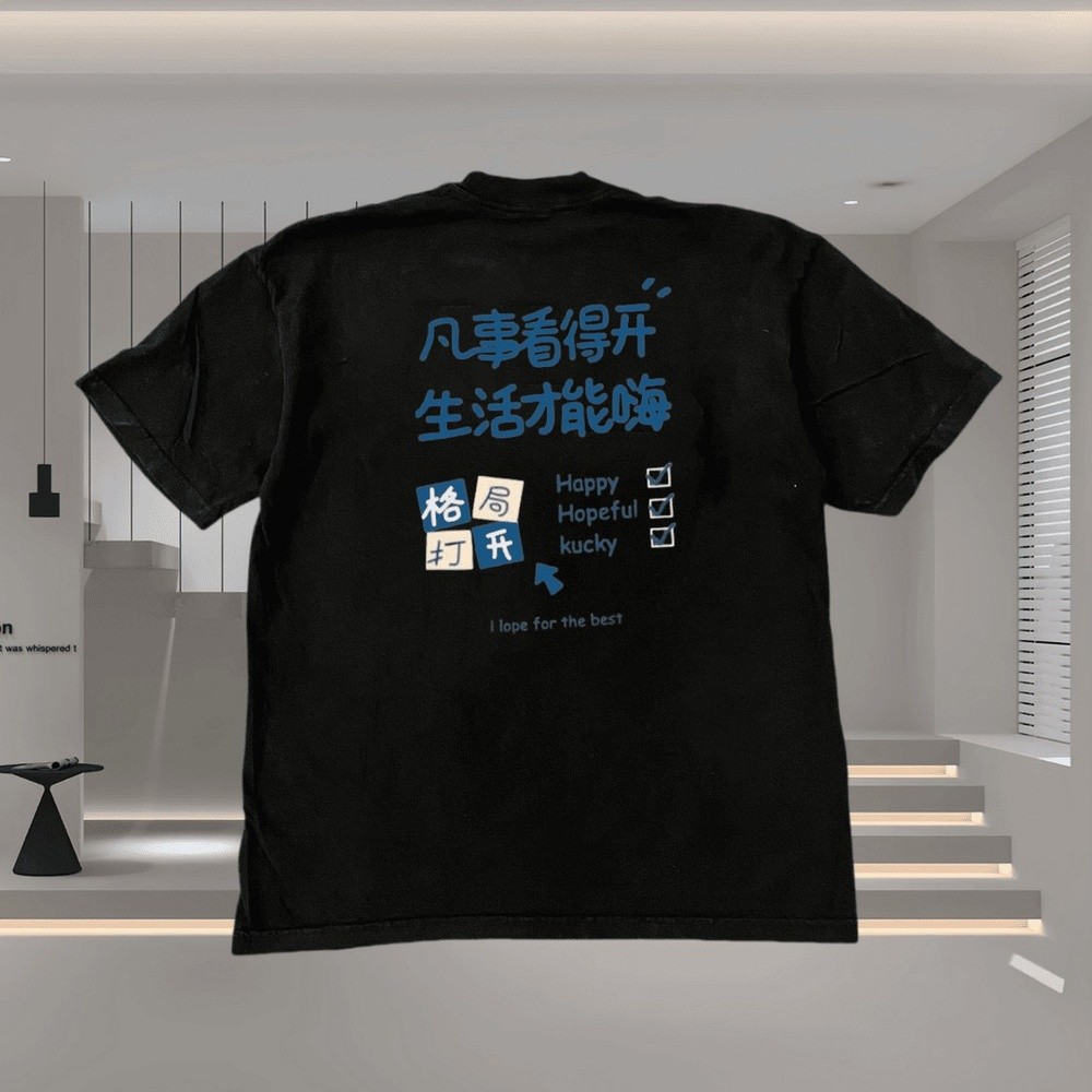 海外訂單尾貨~剪標撤回外貿純棉大碼短袖t恤男女同款休閒上衣ins-細節圖3