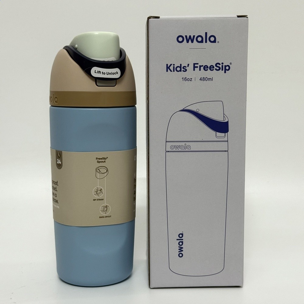 owala保溫杯Freesip16OZ水杯不鏽鋼帶吸管保溫杯運動杯彈蓋杯-規格圖5