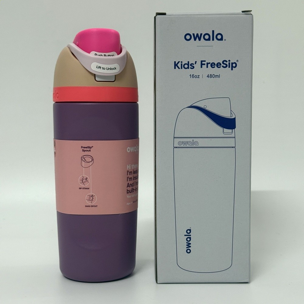 owala保溫杯Freesip16OZ水杯不鏽鋼帶吸管保溫杯運動杯彈蓋杯-規格圖5