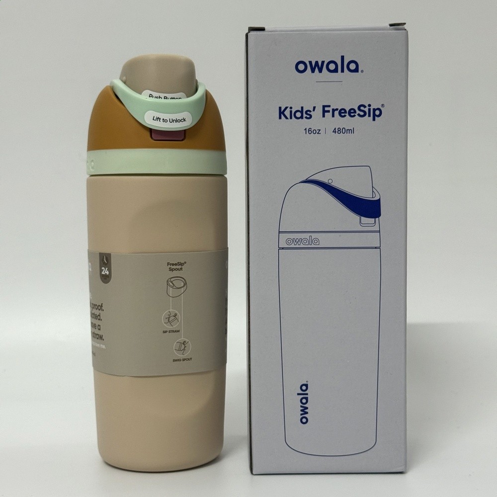 owala保溫杯Freesip16OZ水杯不鏽鋼帶吸管保溫杯運動杯彈蓋杯-規格圖5
