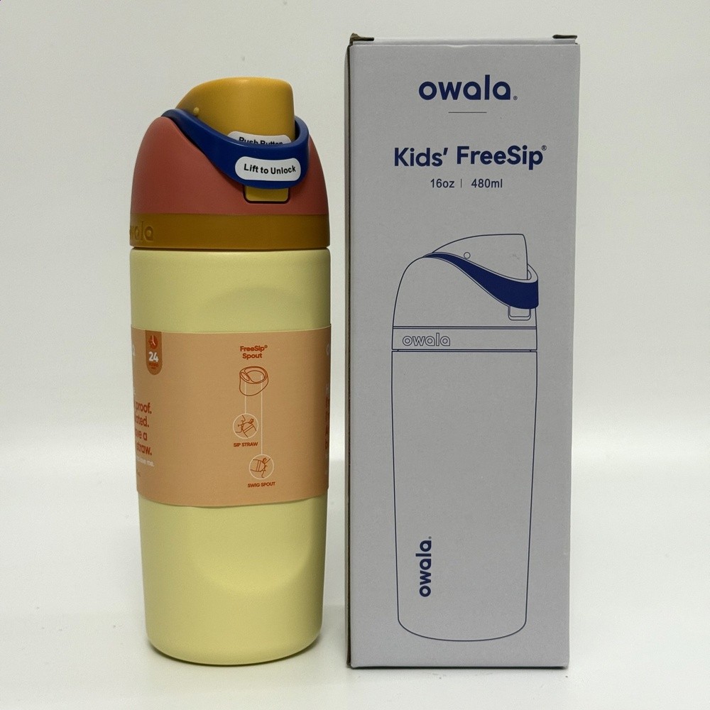 owala保溫杯Freesip16OZ水杯不鏽鋼帶吸管保溫杯運動杯彈蓋杯-規格圖5