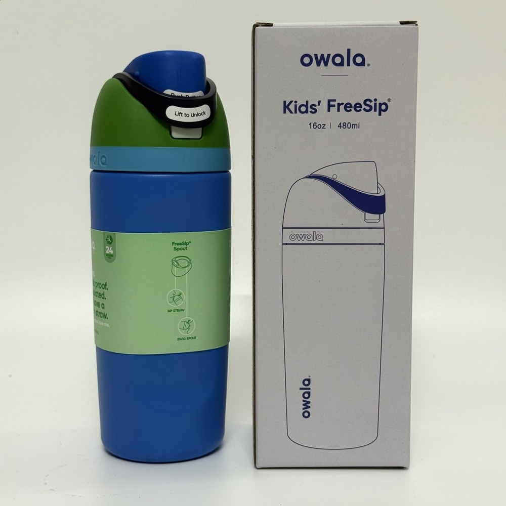 owala保溫杯Freesip16OZ水杯不鏽鋼帶吸管保溫杯運動杯彈蓋杯-規格圖5