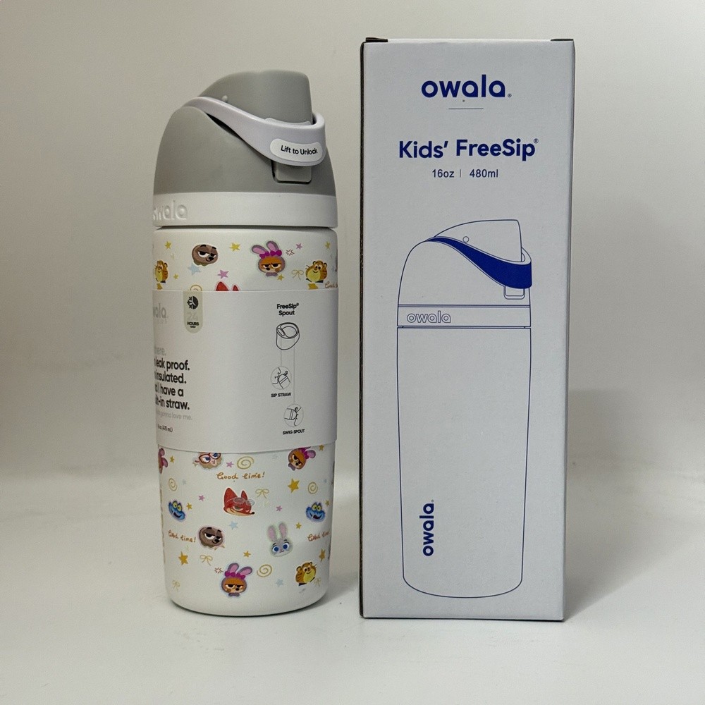 owala保溫杯Freesip16OZ水杯不鏽鋼帶吸管保溫杯運動杯彈蓋杯-規格圖5