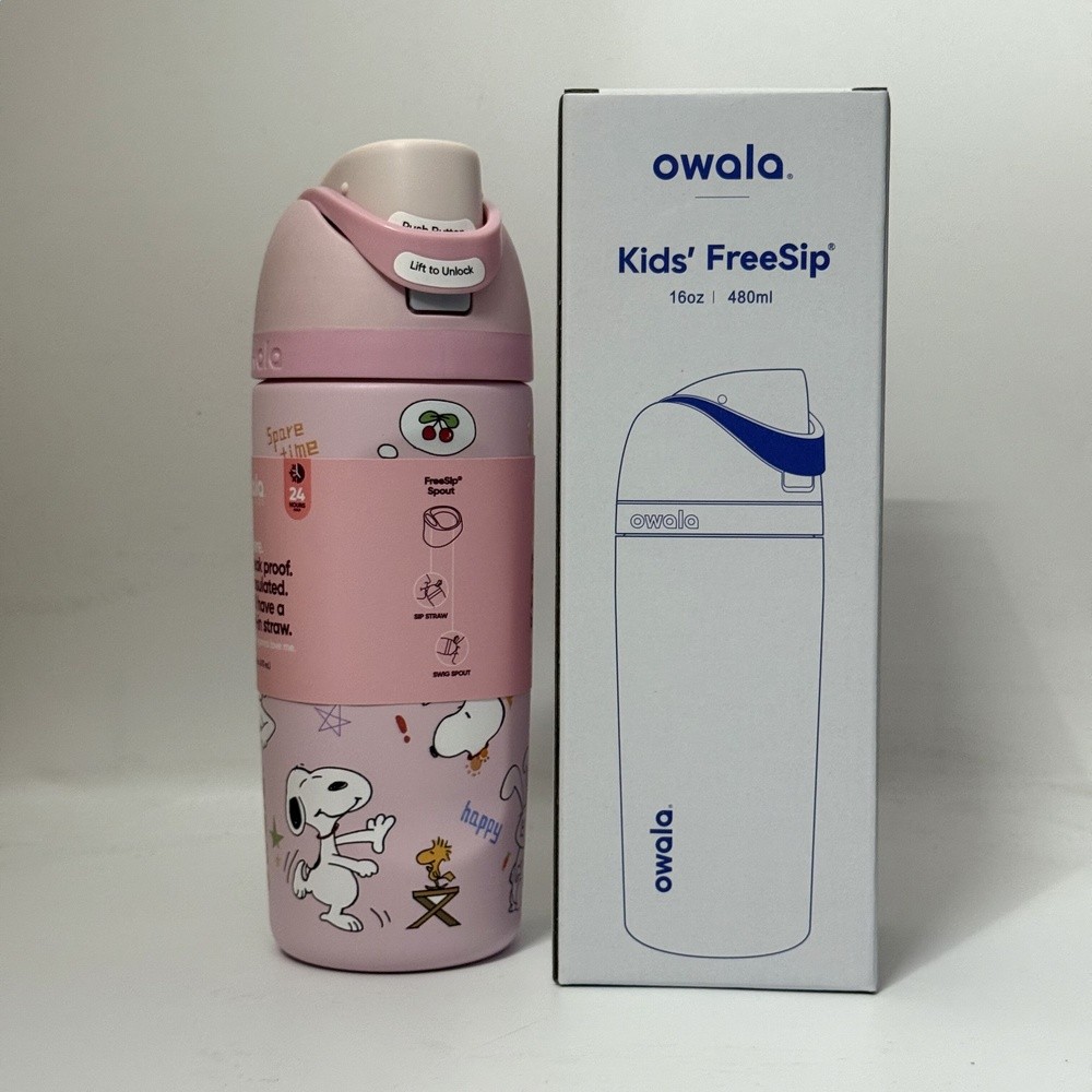 owala保溫杯Freesip16OZ水杯不鏽鋼帶吸管保溫杯運動杯彈蓋杯-規格圖5