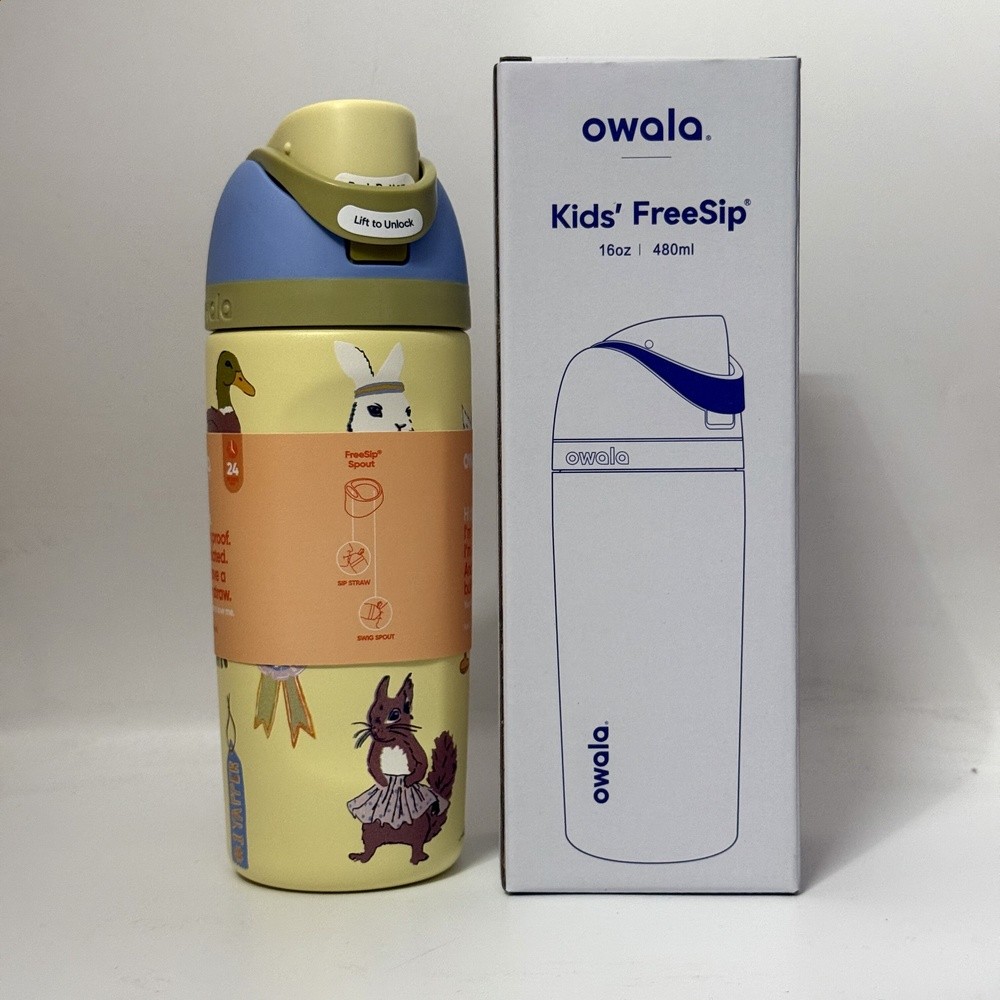 owala保溫杯Freesip16OZ水杯不鏽鋼帶吸管保溫杯運動杯彈蓋杯-規格圖5