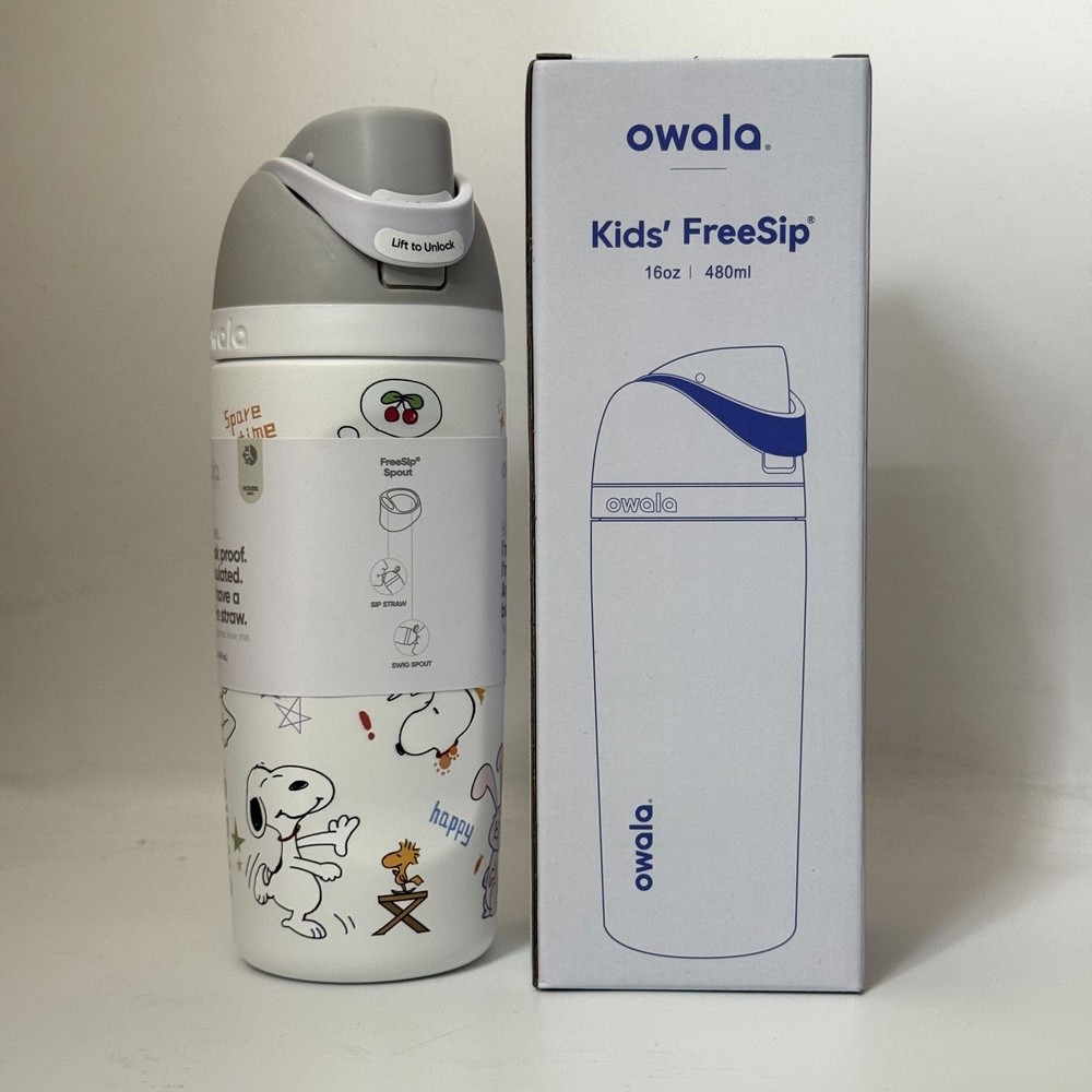 owala保溫杯Freesip16OZ水杯不鏽鋼帶吸管保溫杯運動杯彈蓋杯-規格圖5