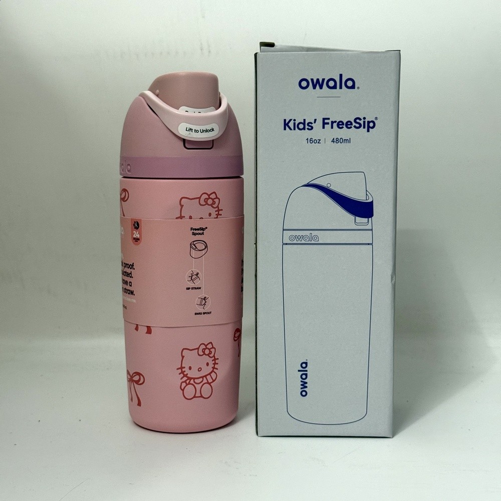 owala保溫杯Freesip16OZ水杯不鏽鋼帶吸管保溫杯運動杯彈蓋杯-規格圖5