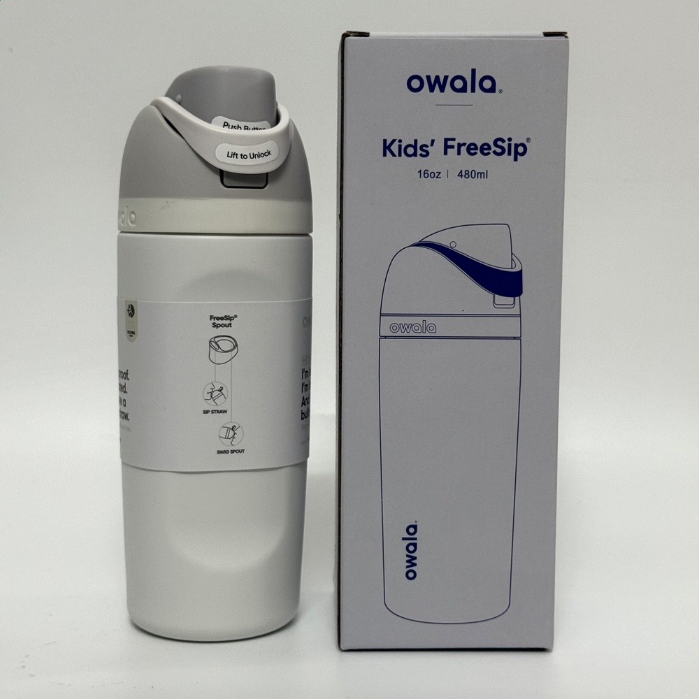 owala保溫杯Freesip16OZ水杯不鏽鋼帶吸管保溫杯運動杯彈蓋杯-規格圖5