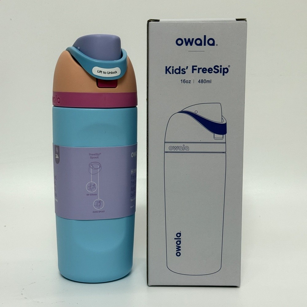 owala保溫杯Freesip16OZ水杯不鏽鋼帶吸管保溫杯運動杯彈蓋杯-規格圖5