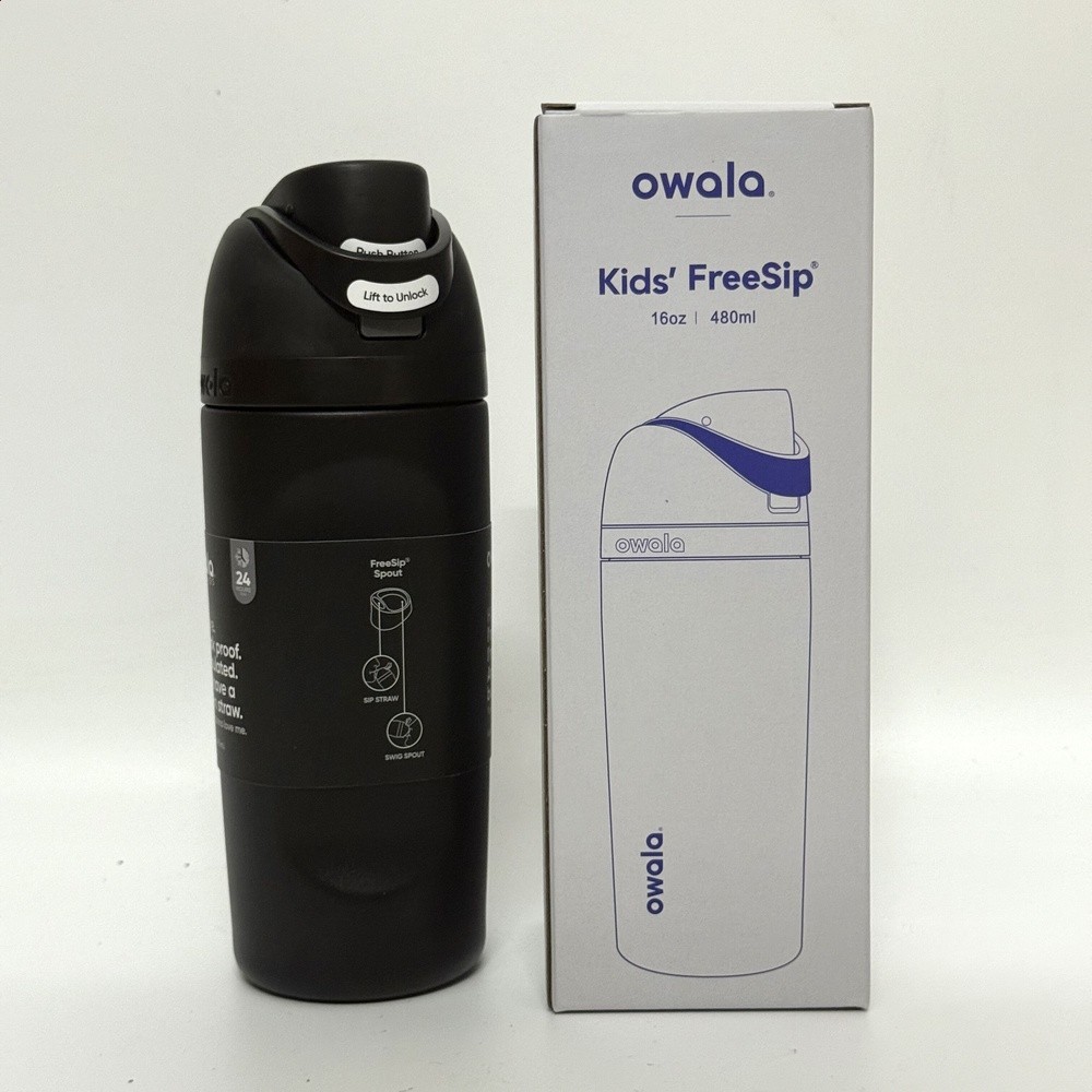 owala保溫杯Freesip16OZ水杯不鏽鋼帶吸管保溫杯運動杯彈蓋杯-規格圖5